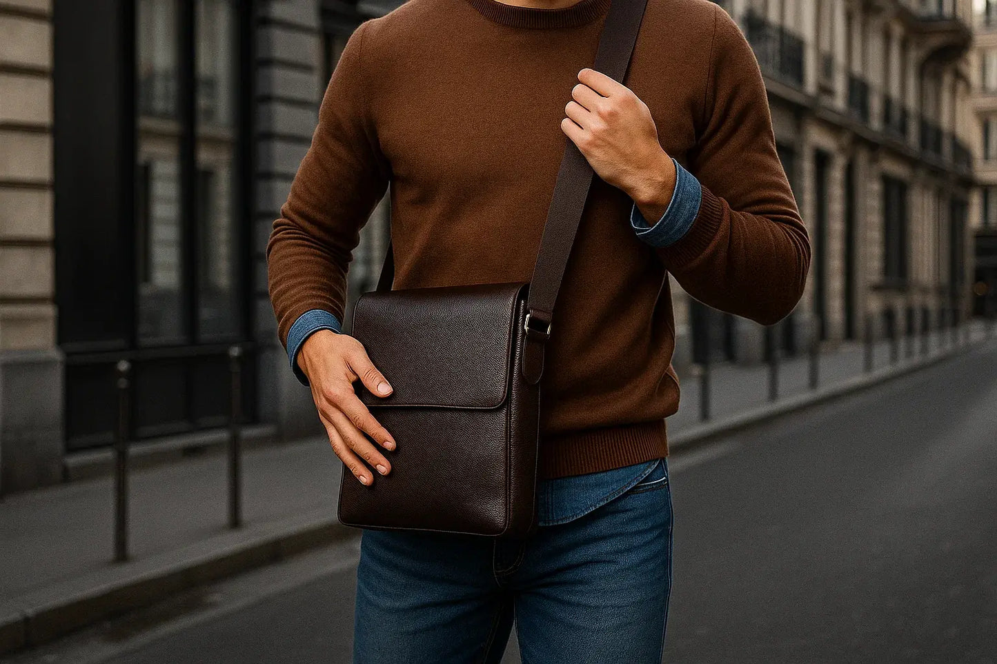 Sac en cuir à bandouliére Teygan Ma boutique