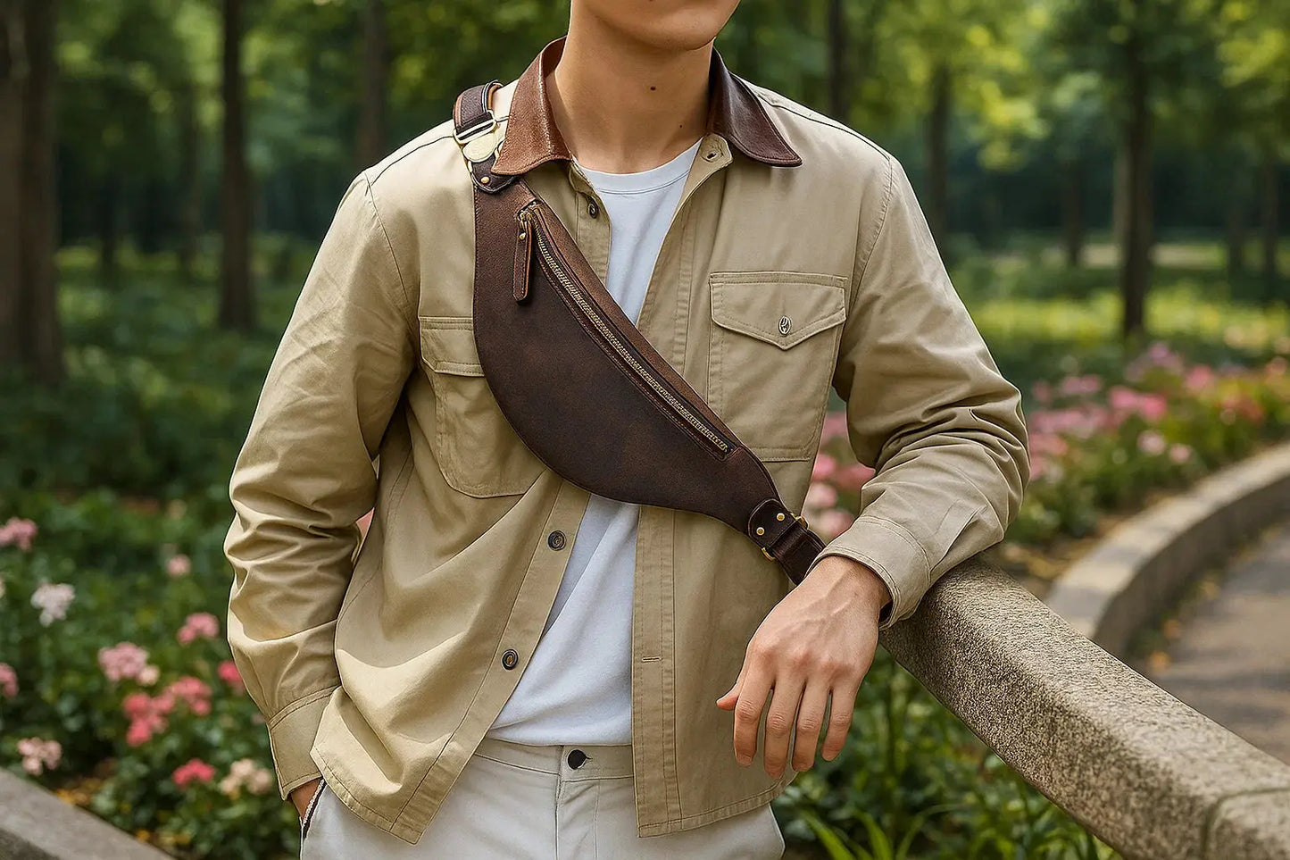 Sac banane cuir homme vintage Ernest Ma boutique