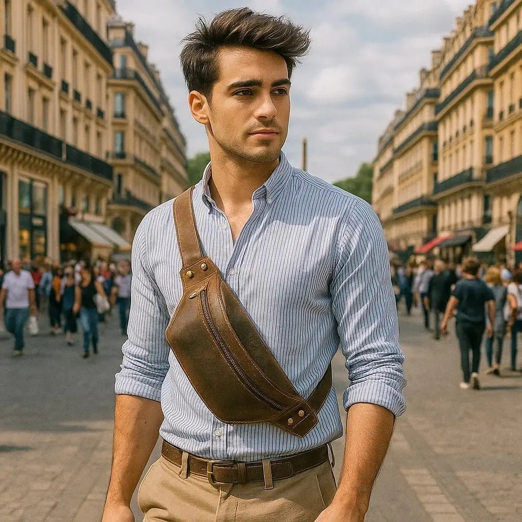 Sac banane cuir vintage Ramih Ma boutique