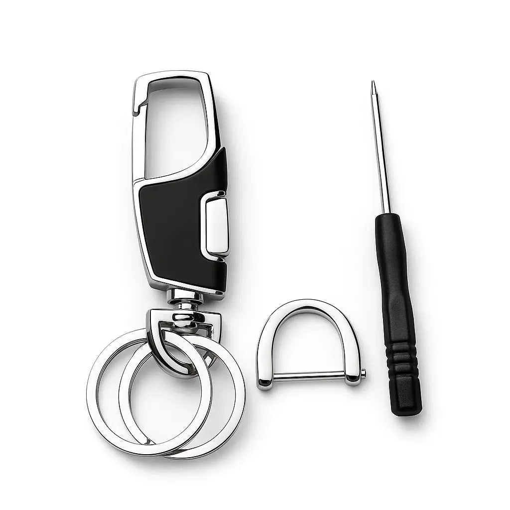 New MEN'S Waist Car Keychain Metal Anti-Lost Key Ring Zinc Alloy 42G Creative Small Gifts NACELTI