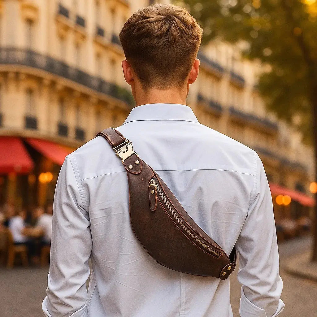 Sac banane cuir homme vintage Ernest Ma boutique