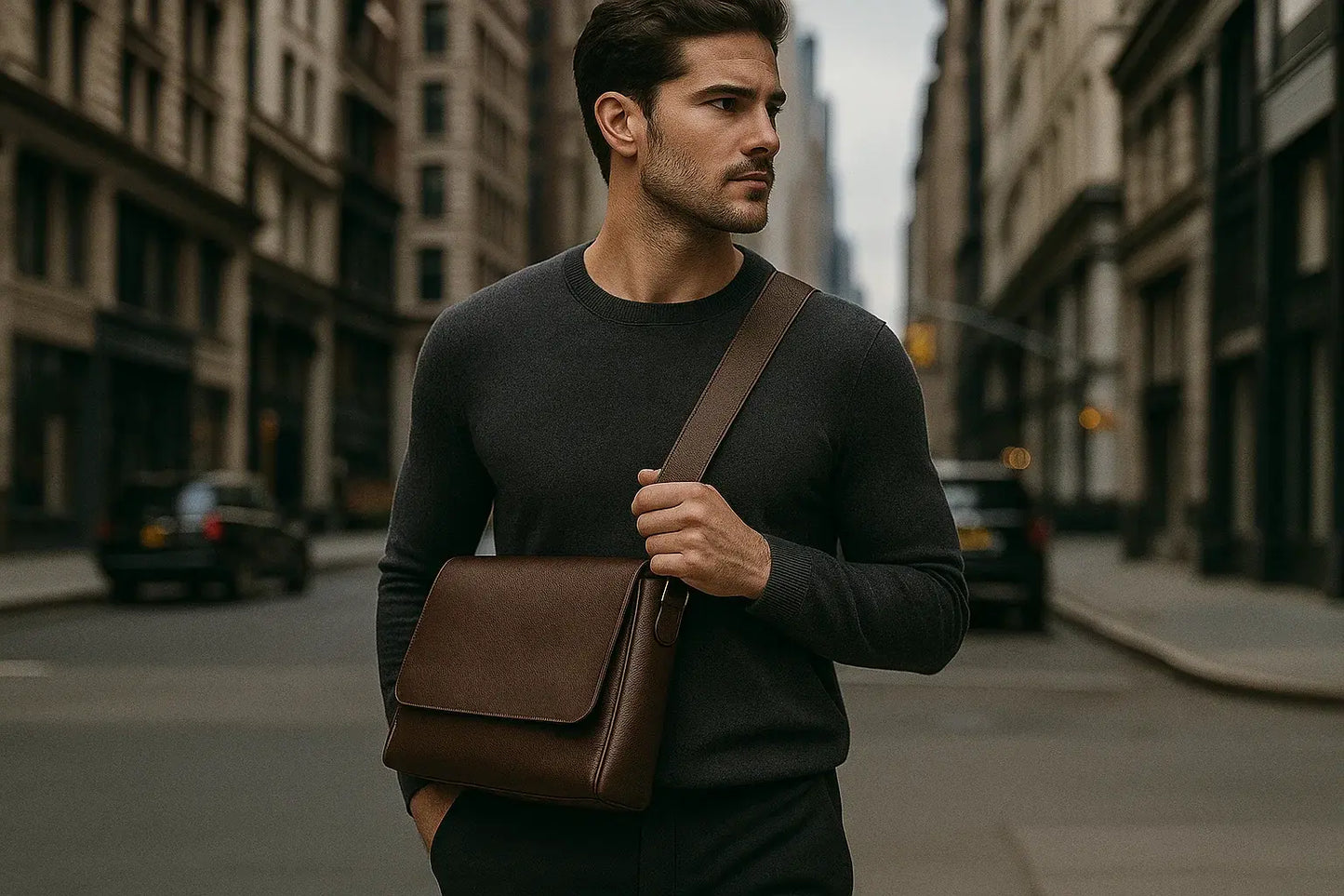 Sac en cuir à bandoulière Kinsley Ma boutique