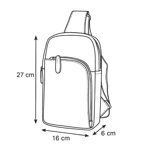 Sac de poitrine en cuir NACELTI