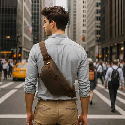 Sac banane cuir vintage Ramih Ma boutique