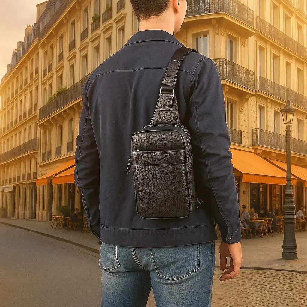 sac de poitrine en cuir NACELTI