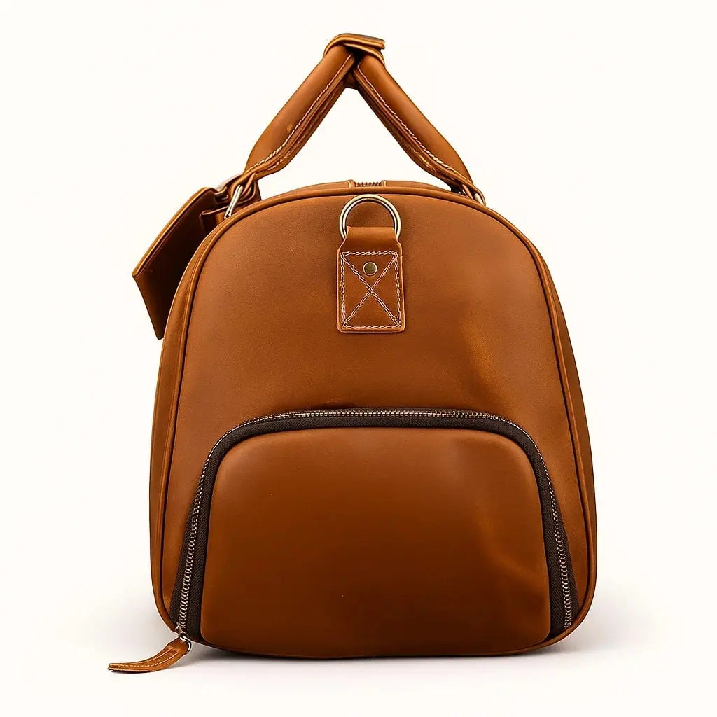 Grand sac de voyage en cuir pleine fleur, robuste et durable pour voyager avec style