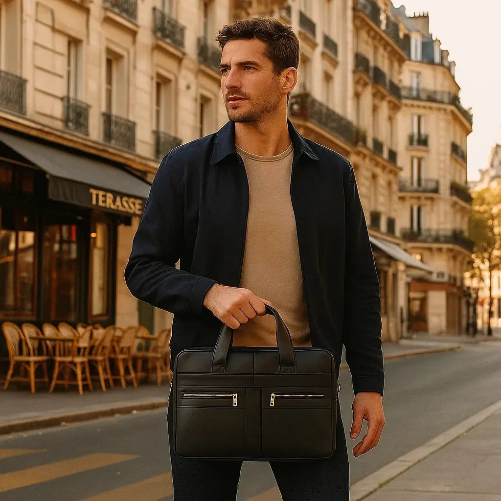 Porte document en cuir Elyan Ma boutique